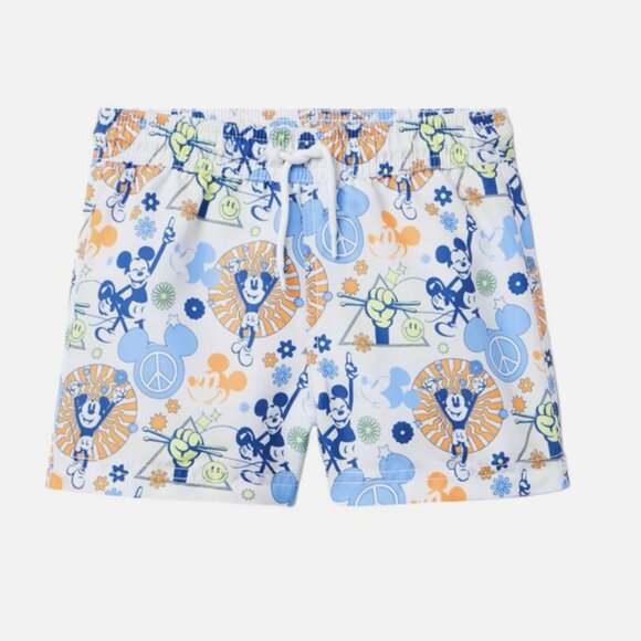 Disney Mickey Mouse Recycled Peace Swim Trunk - Picture 1 of 1